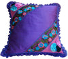 Needle Point Floral Designer Pillow. Medium