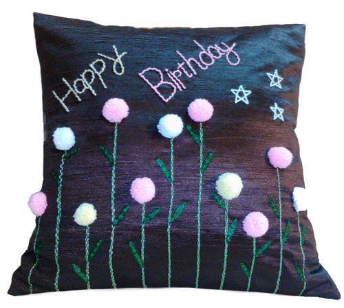 Needle Point Designer Pillow. Medium