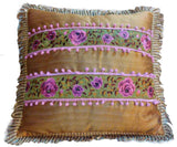 Needle Point Designer Pillow. Medium