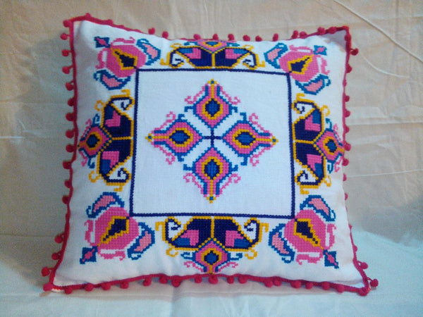 Needle Point Designer Pillow. Medium