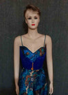 Sleeveless Crystal Beaded Pure Silk Dress. Medium