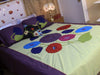 Hand Embroidered Applique Designer Bedspread Coverlet Set. (On Order)