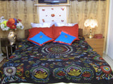 Hand Embroidered  Needle Work Designer Bedspread Coverlet Sets. Gift Or Save For Family.  Queen