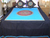 Hand Embroidered Needle Work Designer Bedspread Coverlet Set. King. Gift or Save for Family